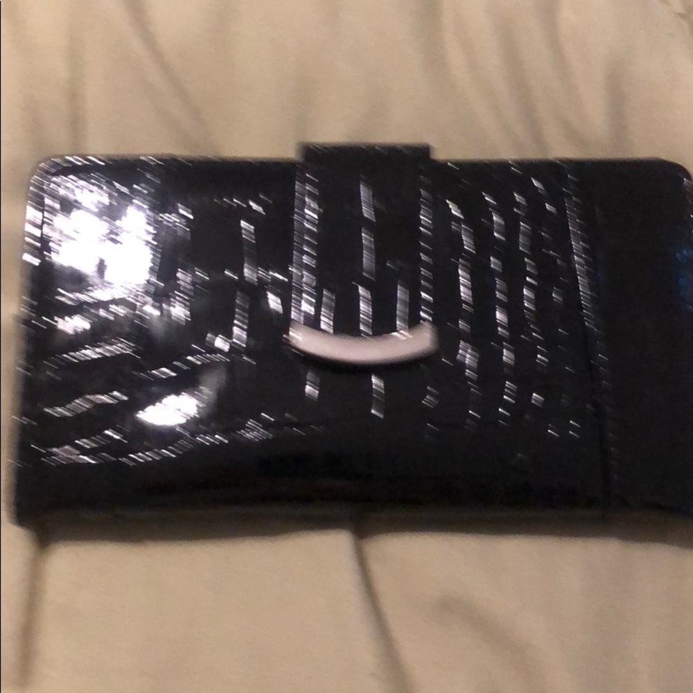 Black Patton pleather clutch